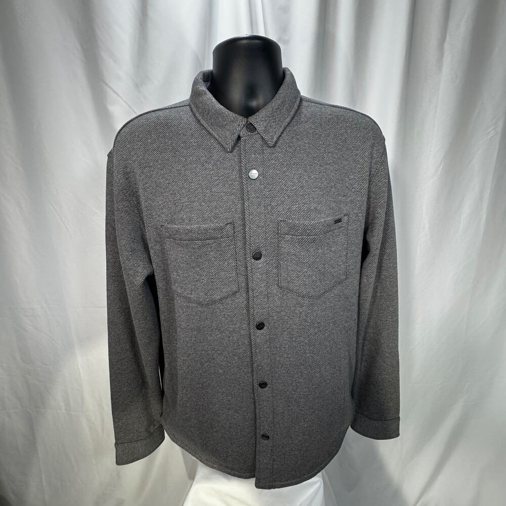 Vuori Del Mar Fleece Shirt Jacket Men's Medium Grey Shacket Gorpcore Overshirt - Picture 16 of 16